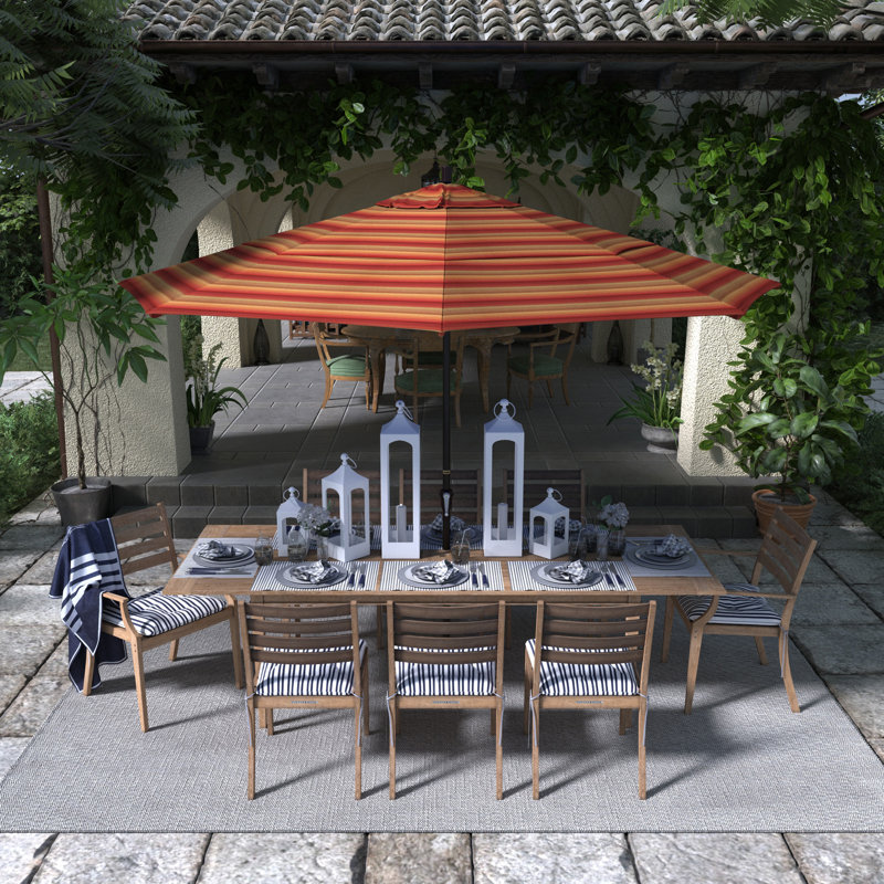Parasol de marché de 132 po Jepsen, Sunbrella® Astoria Sunset