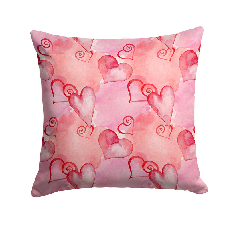  Coussin extérieur Hot Hearts, Rouge, 14 po x 14 po