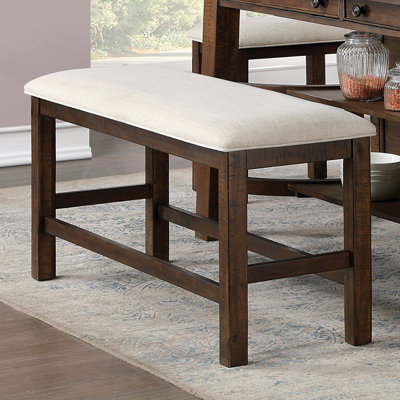 Banc de comptoir de 46 po de hauteur, chêne rustique / beige