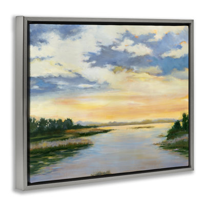 «Sunrise Over Shallow water», art mural sur toile flottante par Liz Jardine
