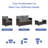 4 Pcs Patio Rattan Furniture Set Glass Table Shelf Sofa Cushion Gray