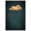 Illustration de décoration murale abstraite minimaliste vert, ciel et nuages noirs Boho Nordic Relax-98126365-98126368