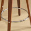 Tabourets de bar pivotants de style Mid-Century avec dossier bas, coussin moelleux et finition noyer pour une assise confortable-881842123