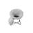 BirdRock Home Faux Fur Saucer Chair, Gray Faux-Black Legs-57774333-57774334