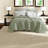 Elegant Sage Green Bedding Sets, Polyester Full/queen With Scalloped Edge Design