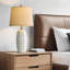 Lampe de table en céramique pour chambre à coucher et salon, style rétro rustique boho moderne, bureau à domicile