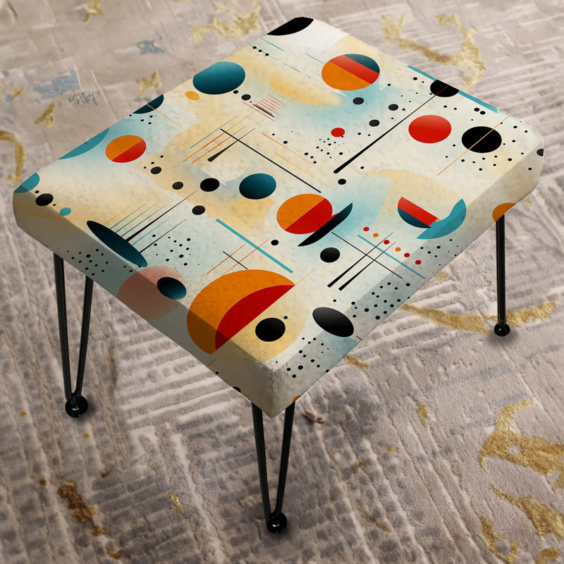 Repose-pieds Mcm Abstract Artistry - Mid-Century