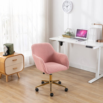 Chaise de bureau rotative à hauteur ajustable 360 ° avec pieds en métal