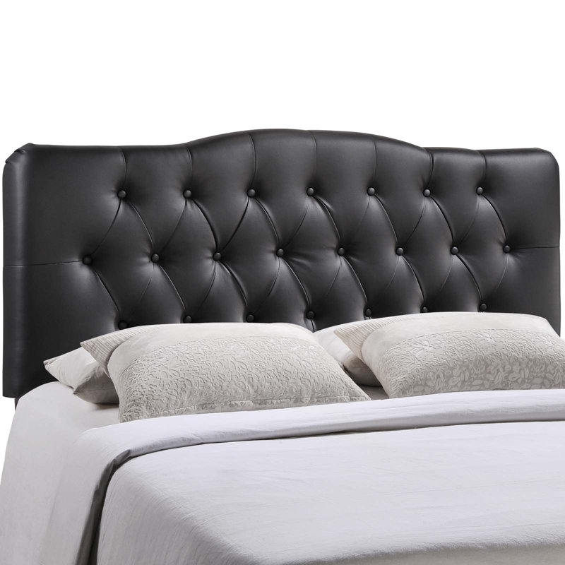Modway Copper Grove Strathgartney Button-Tufted Upholstered Headboard, Black, Full
