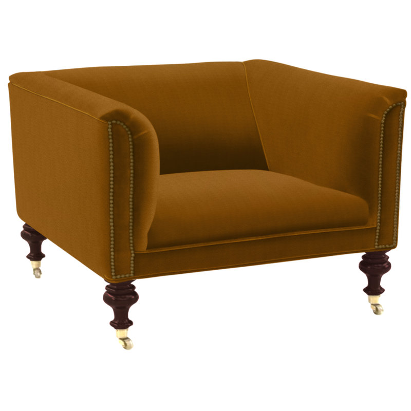 Armchair, Natural, Luxe Navy, French Ivory