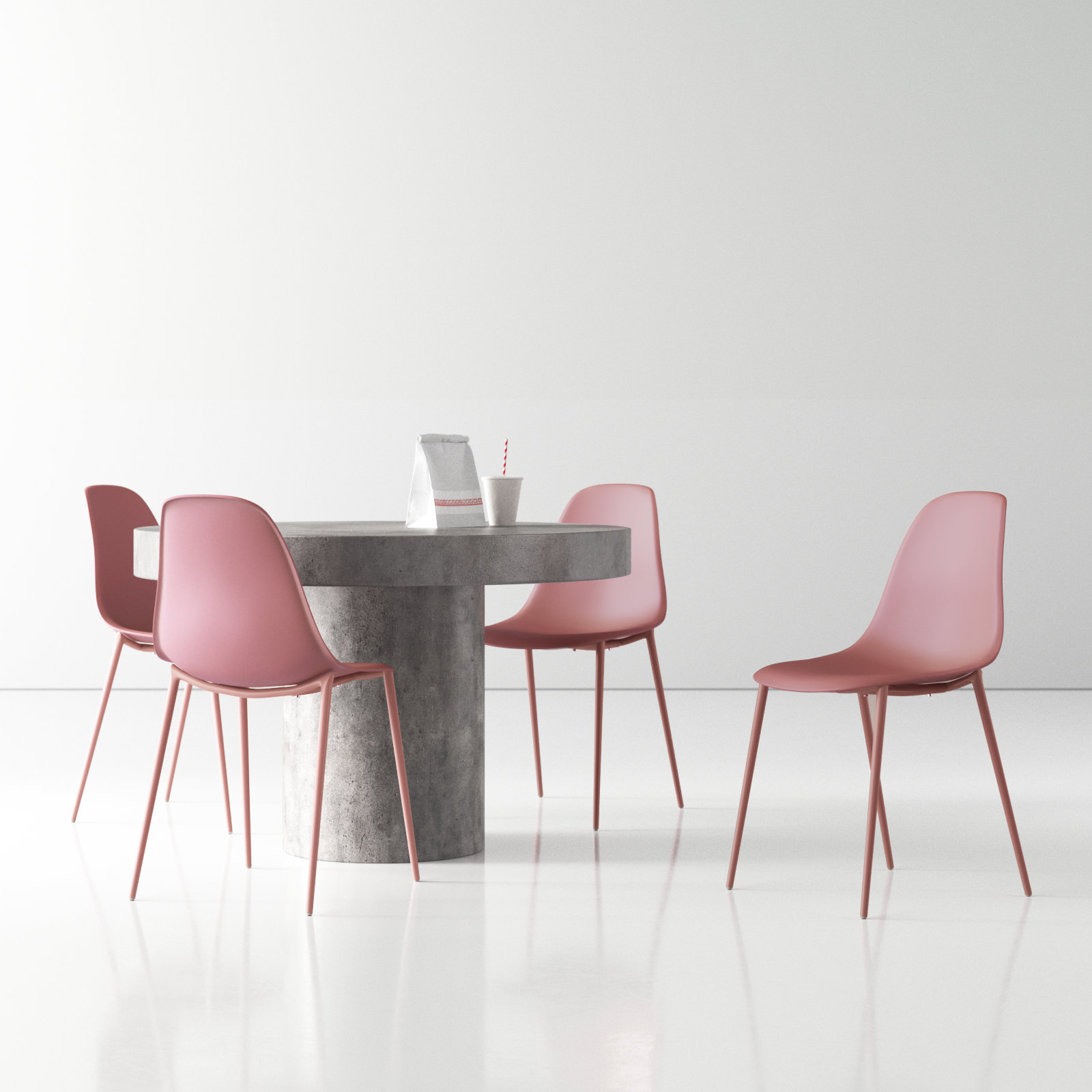 Isla Side Chair, Blush Pink