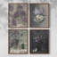 «Vintage Floral Print», impression encadrée CCL XXI - ensemble de 4-471051833-471051834