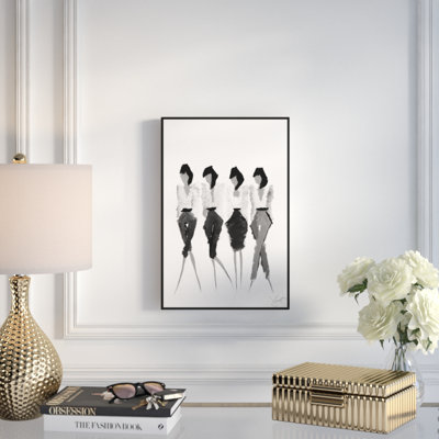 « pagegirls », reproduction de peinture à l’acrylique sur toile encadrée