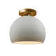 Single Light Ceramic LED Semi Flush Mount