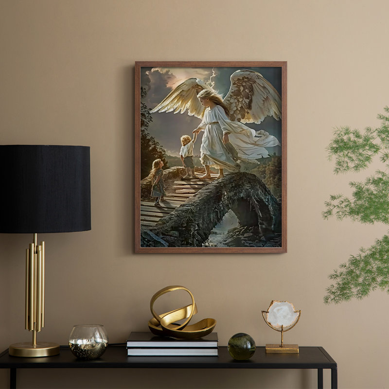 Religious Series CDXLVI, reproduction encadrée - bois massif, H 11 po x l 9 po, Noyer