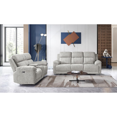 2-piece Upholstered Power Reclining Living Room Sofa Set(recliner Sofa And Recliner Loveseat) by Red Barrel Studio