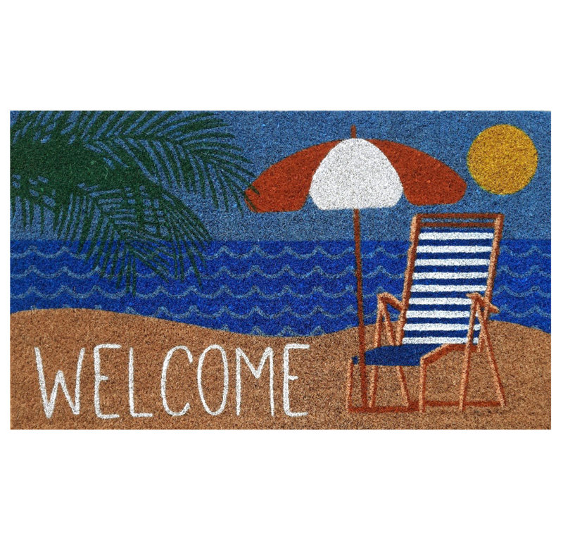 Welcome Beach Coir Doormat