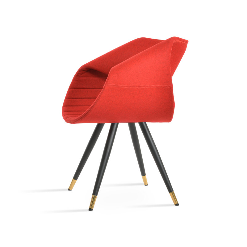 Fauteuil Seminyak Star, Noir, Rouge