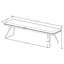 Donne Dining Bench, Foam Cushion, Metal Legs, 58 Inch-108977181
