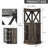 53'' H Farmhouse Corner Bar Cabinet with Glass Door & LED Lights-1484030553