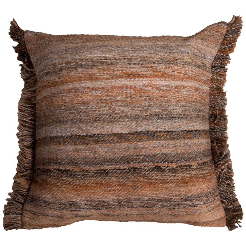  Housse et insert de coussin décoratif en polyester, Brun