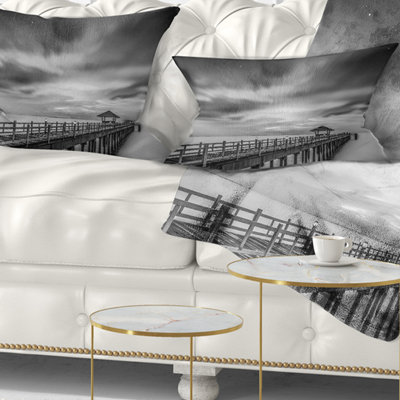 Coussin en bois et pont en bois Pier Seascape