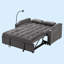 Canapé-lit futon moderne en velours avec lit escamotable, petit canapé-lit avec dossier inclinable réglable, coussins décoratifs, poches-1739033401