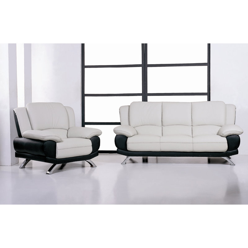 Ensemble de salon configurable en cuir Caelyn