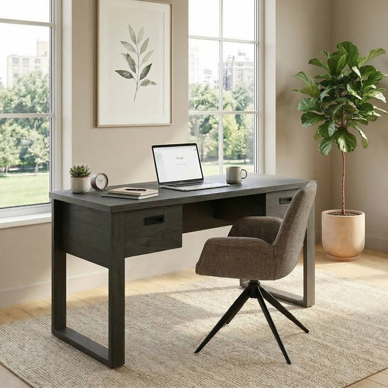 Writing Desk, Black / Black 