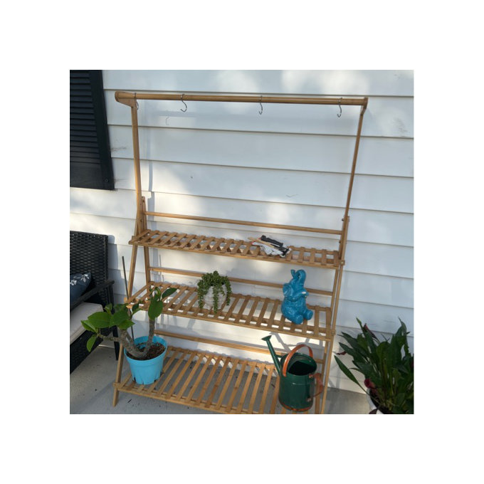 Paterson Wood Weather Resistant Plant Stand - 56.8" H x 39.8" W x 15.5" D