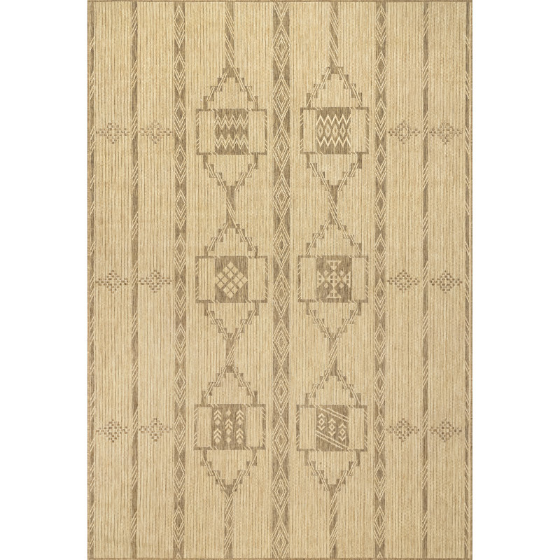 Tapis intérieur / extérieur beige_GBCB49A, Rectangle 4 pi x 6 pi