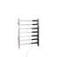 Chauffe-serviettes électrique mural en acier 24 po x 27 po Kontour - Chrome, à brancher, rails carrés-679266337-679267294-679267295