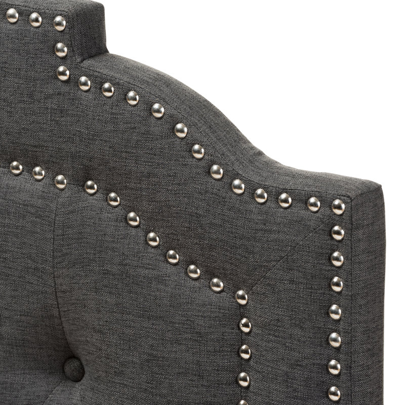 Ernetta Upholstered Headboard, Twin, Dark Gray