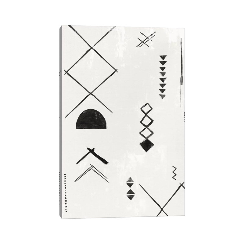 «African Motifs II» par Isabelle Z - reproduction d'art, H 26 po x l 18 po x 1,5 po, Aucun mat, Toile tendue