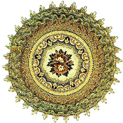 Polyester Floral Round Doily