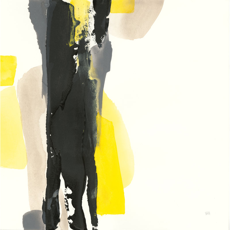 Black and Yellow II by Chris Paschke - 1 Piece Wrapped Canvas Wall Art, 122cm H x 81cm W x 3.8cm D