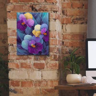 «Pansies Of Thought Illustration» par Momart, art mural sur toile