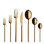 Due Flatware Set - 32 Pieces - Black Gold