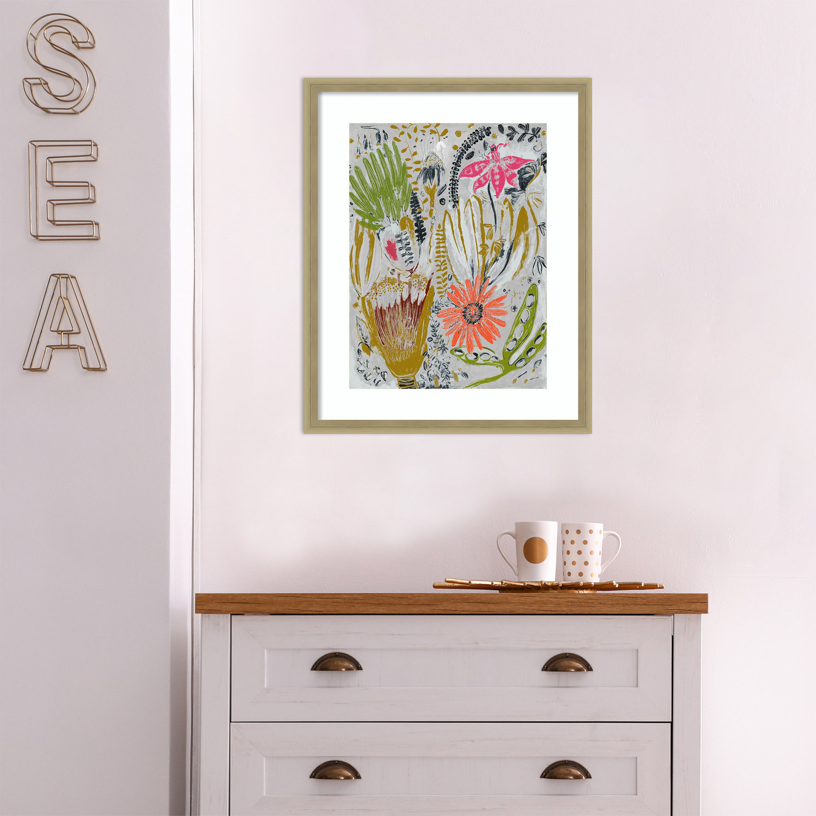 Tropical Blooms by Maya Woods, Brown, 17" W x 21" H