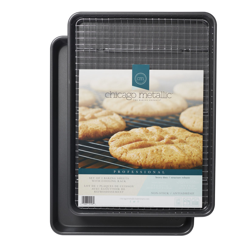 Professional Non-Stick Aluminum and Carbon Steel Baking Set with Rack