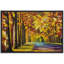 Impression de toile de paysage orange sur fond de feuilles de forêt d'automne rouge pour salon, chambre à coucher, décor M06-104074746-104074749