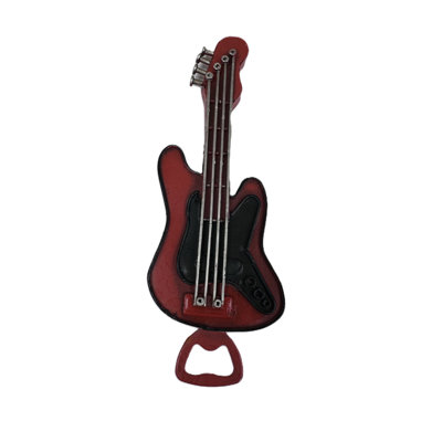 Aimant de réfrigérateur de guitare avec ouvre-bouteille
