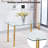 Shanann Glass Top Metal Base Dining Table-910509425