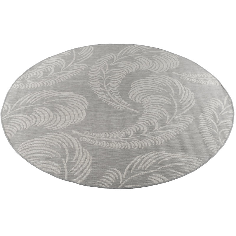 Tapis d'intérieur Leemichael Feathers, Rond 6 pi 7 po