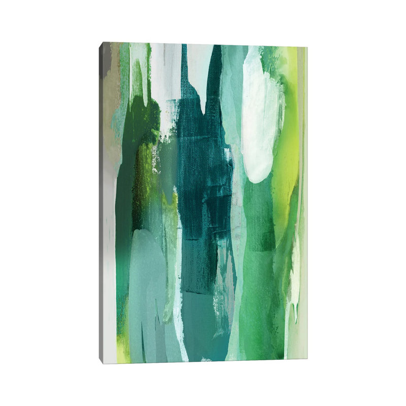 Converge Green I by Jackie Hanson - Wrapped Canvas Print, 20.32 cm H x 30.48 cm W