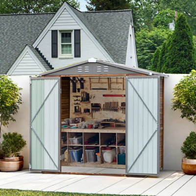 4*6FT Iron-Wood Combination Tool Shed – A Perfect Blend of Nature and Functionality