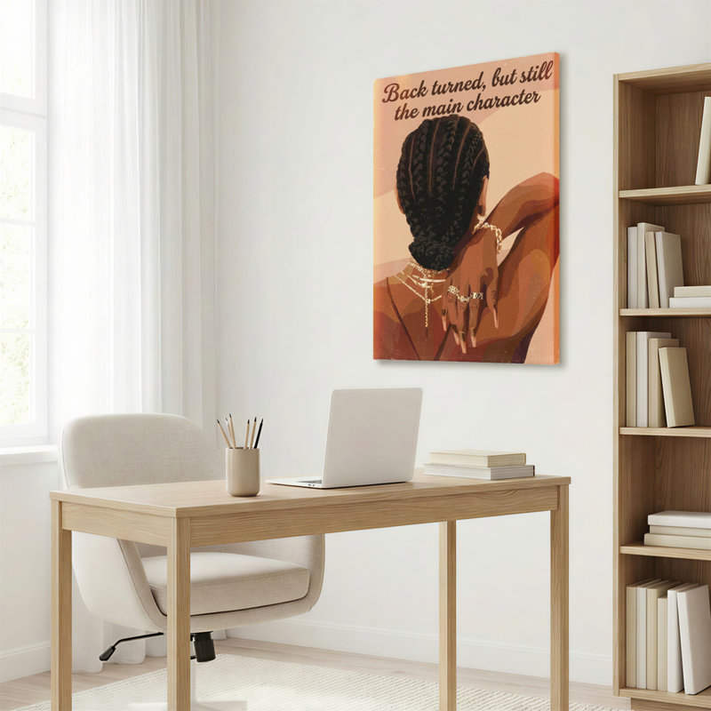 «Back Turned But Still The Main Personnage», reproduction d'art sur toile tendue sur toile, ensemble de 1, H 30 po x l 20 po