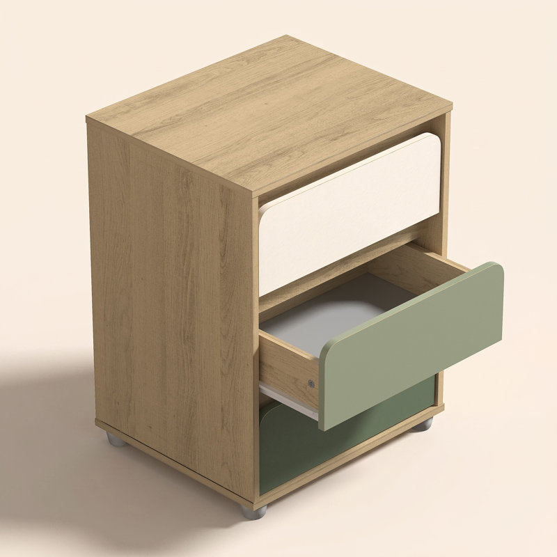 Ensemble de chambre à coucher 2 pièces Costa Modern Contemporary, 2 Pcs: Nightstand; Chest