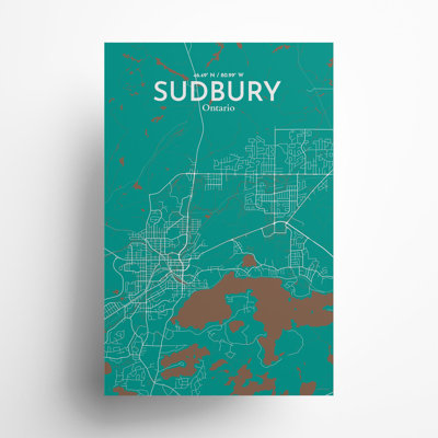 Sudbury City Map, impression
