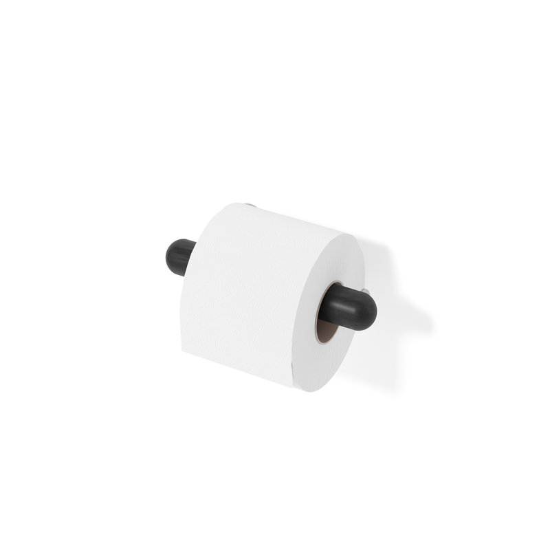 Estell Wall Mounted Toilet Paper Holder, Dark Oak